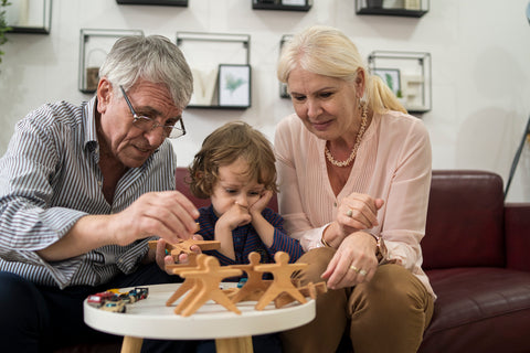 grandparents bonding with grandchild