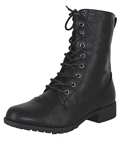 lace-up women combat boots