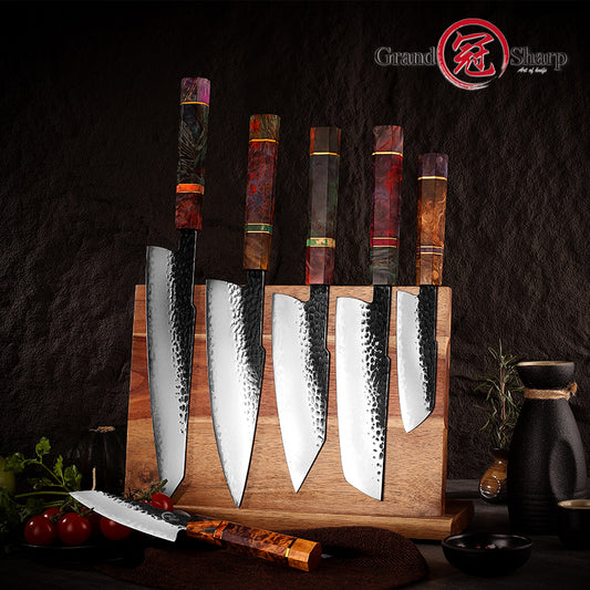 Handmade Forged 5cr15mov Steel Kitchen Knife 8 Inch Cleaver Knife Prof –  grandsharp-knives