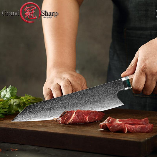 SHAN ZU 6.9 Inch Nakiri Knives 67 Layer Damascus Kitchen Knife High Carbon  VG10 Gyuto Knife G10 Handle