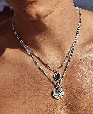 The art of layering men's necklaces