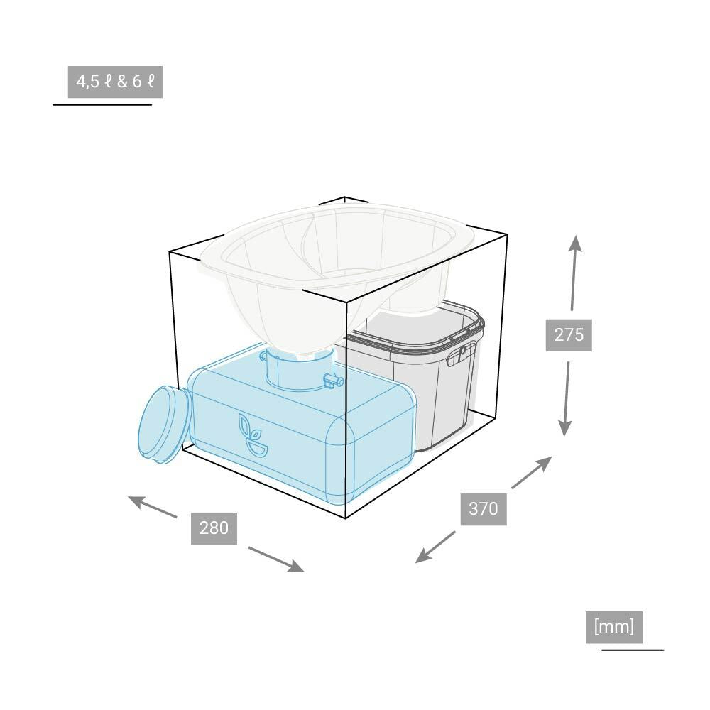 Dimension DIY compost toilet