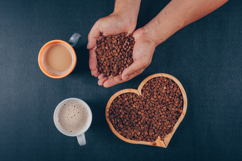 Herz aus Kaffee