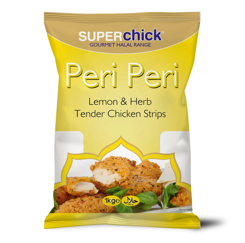 Superchick Peri Peri Lemon & Herb Chicken Strips 1KG