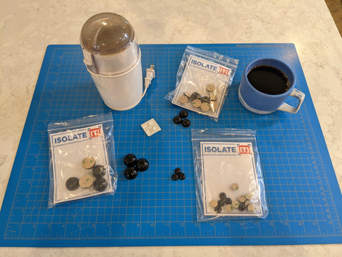 Sorbothane materials for silent coffee grinder