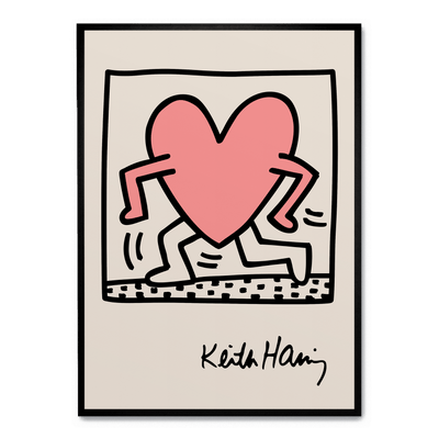 keith haring running heart