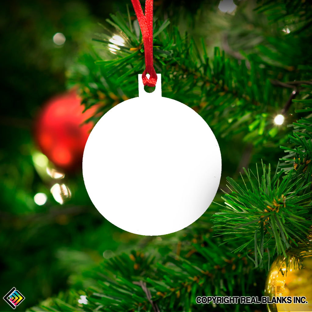 Classic Christmas Ball Aluminum Sublimation Ornament - Double Sided!