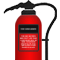 CO2 Gas Fire Extinguishers are Signal Red with a Black Panel above the Instructons