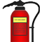 Wet Chemical Fire Extinguishers are Signal Red with a Canary Yellow Panel above the Instructons