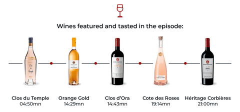 Wines featured and tasted in the episode 