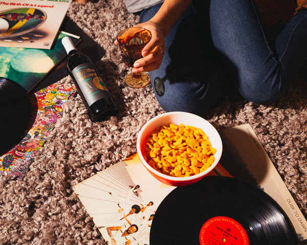 wine, records and goldfish