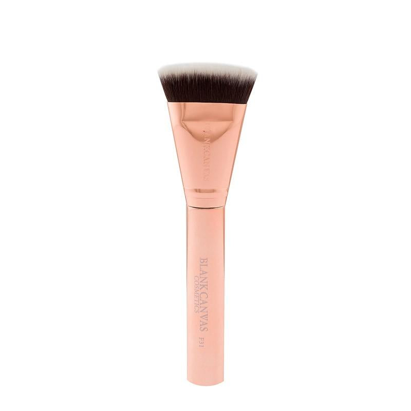 Blank Canvas F36 Black Rose Gold Rounded Cheek Brush Makeup Brush