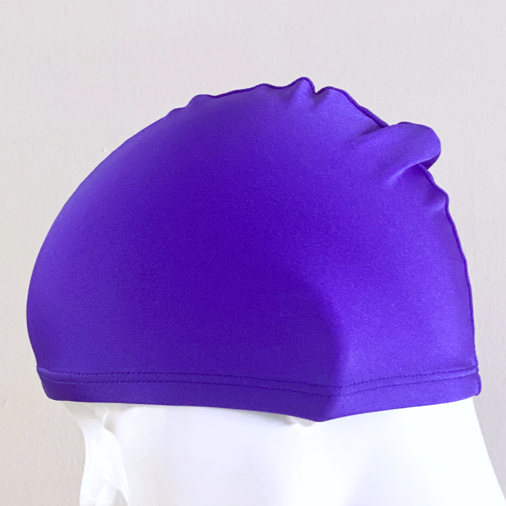 purple swim hat