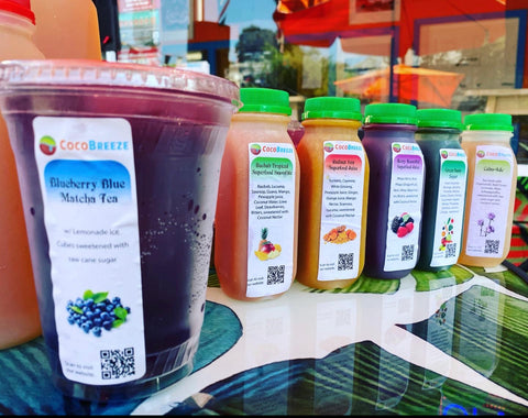 Superfood Juices at Cocobreeze Caribbean Restaurant in Oakland