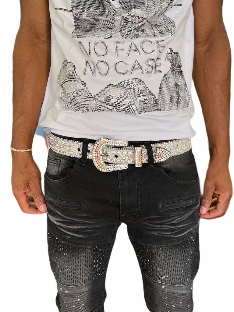 leopard print belt men