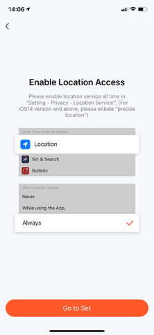 Enable Location Access