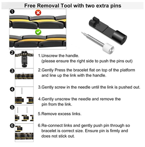 Bracelet link removal guide