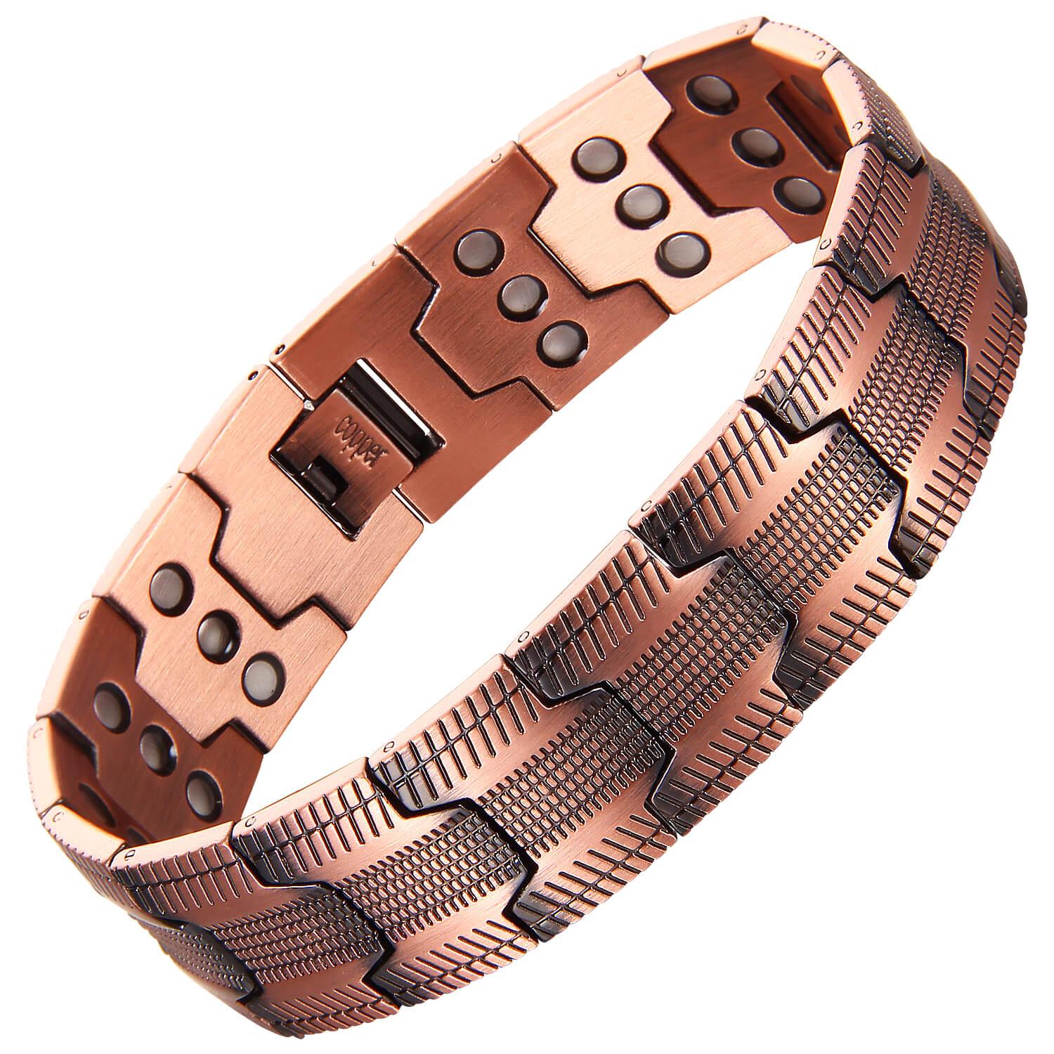 Ultra Strong Triple Row Copper Magnetic Bracelet - Gauss Therapy product image