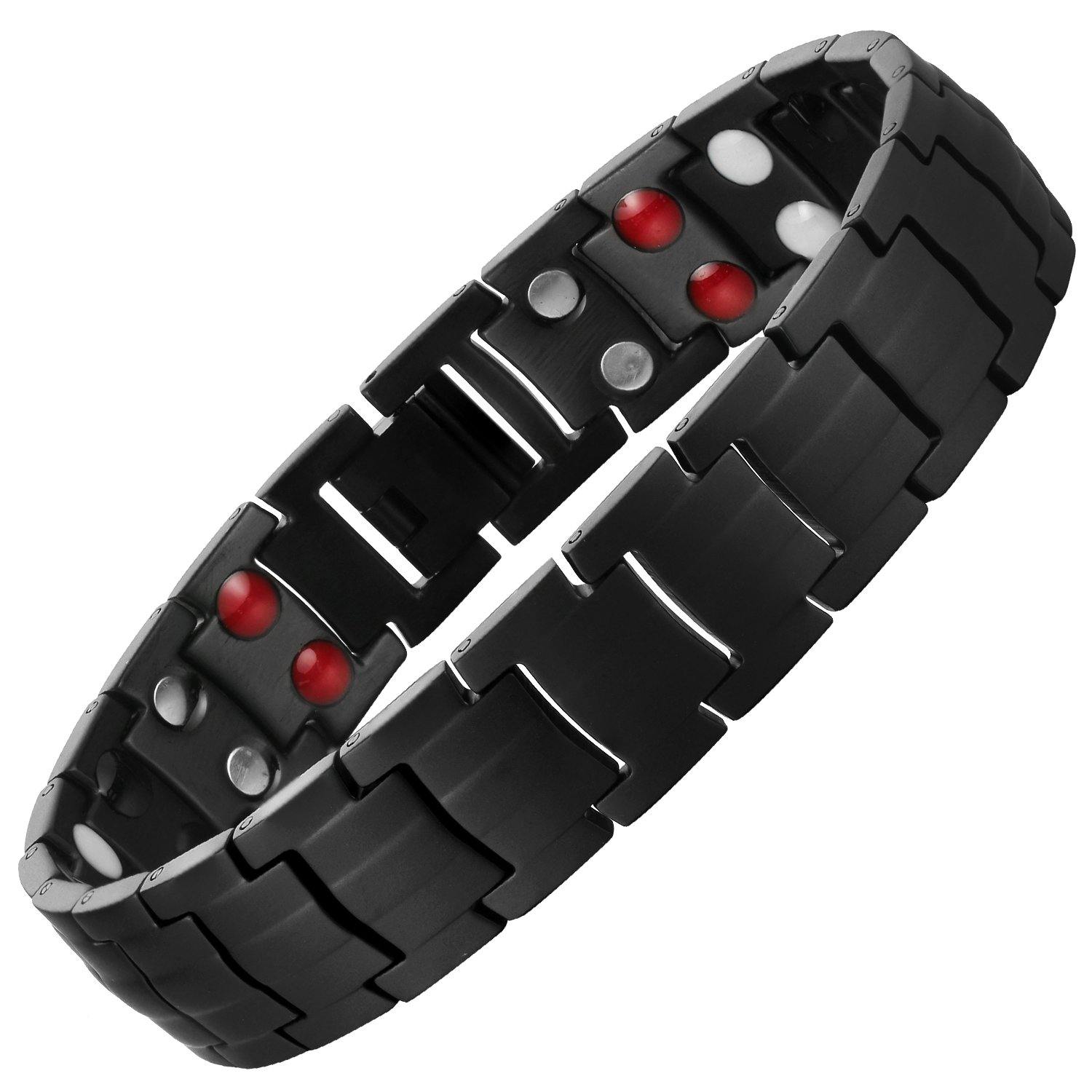 Matt Black Titanium 4in1 Magnetic Therapy Bracelet - Gauss Therapy product image