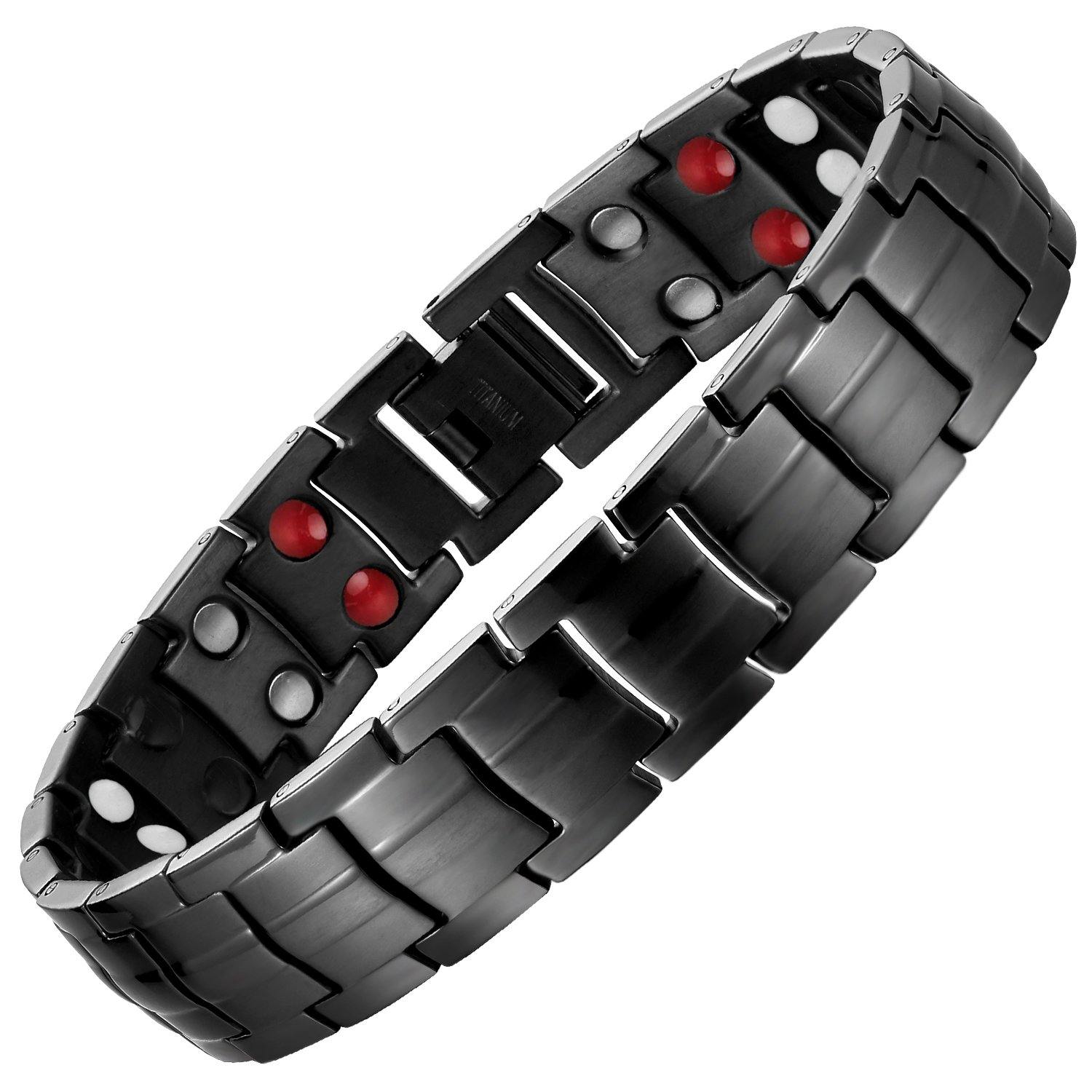 Gun Metal Titanium 4in1 Magnetic Therapy Bracelet - Gauss Therapy product image