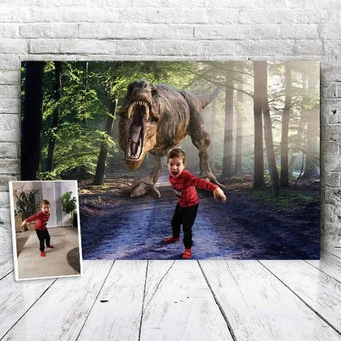 First communion gifts for boys dinosaur portrait