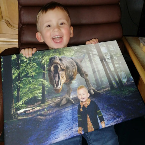 Grandson Gifts Dino Portrait