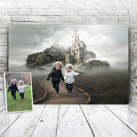 Sibling Photoshoot Ideas Mysterious Castle