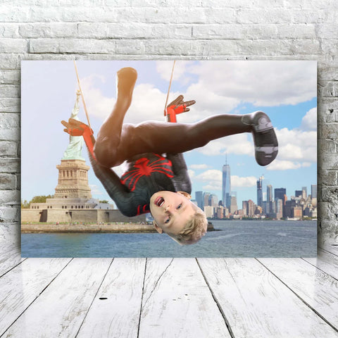 Spiderman Gifts for Kids Flying Hero Portrait