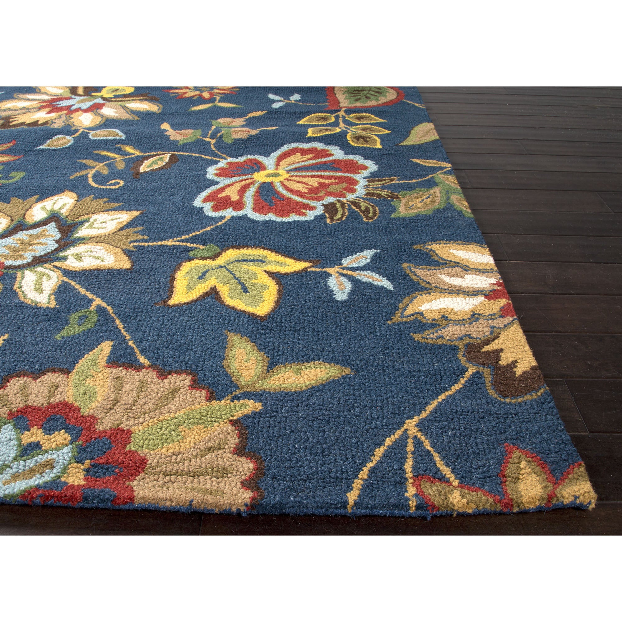 Jaipur Rugs Transitional Floral Pattern Blue Multi Wool Area Rug