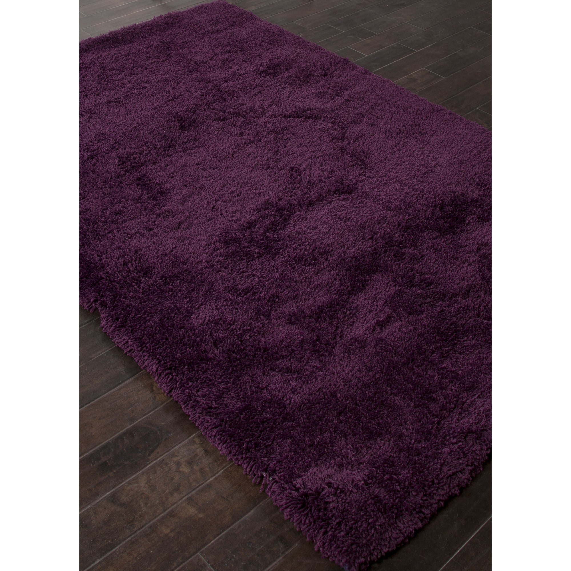 Jaipur Rugs Polyester shag Solid Pattern Purple Polyester Area Rug LAA