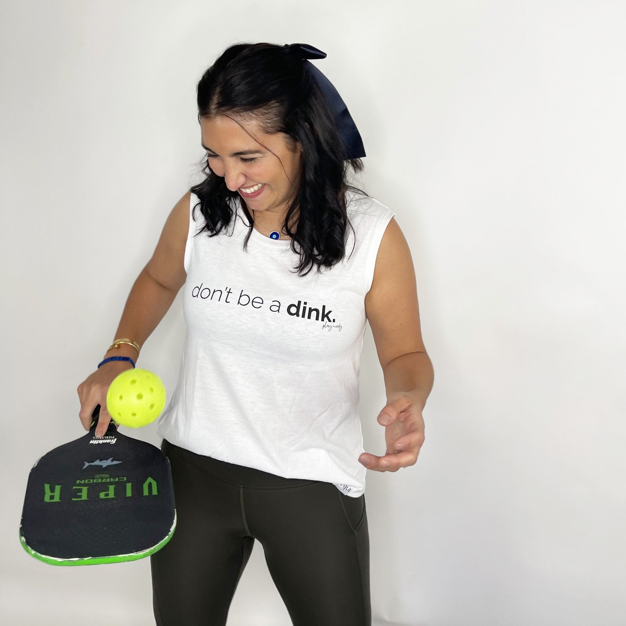 Don't be a DINK! Muscle Tank - Women's Pickleball Clothing by Civile Apparel - Civile Apparel: Pickleball Apparel for who you are, on and off the court