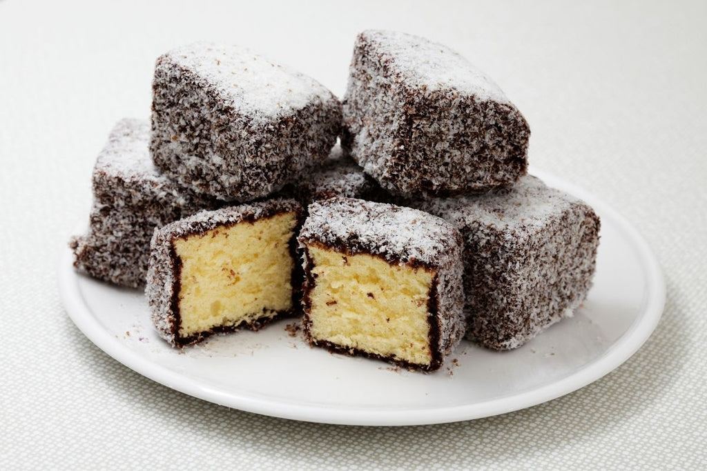 Sourdough lamingtons