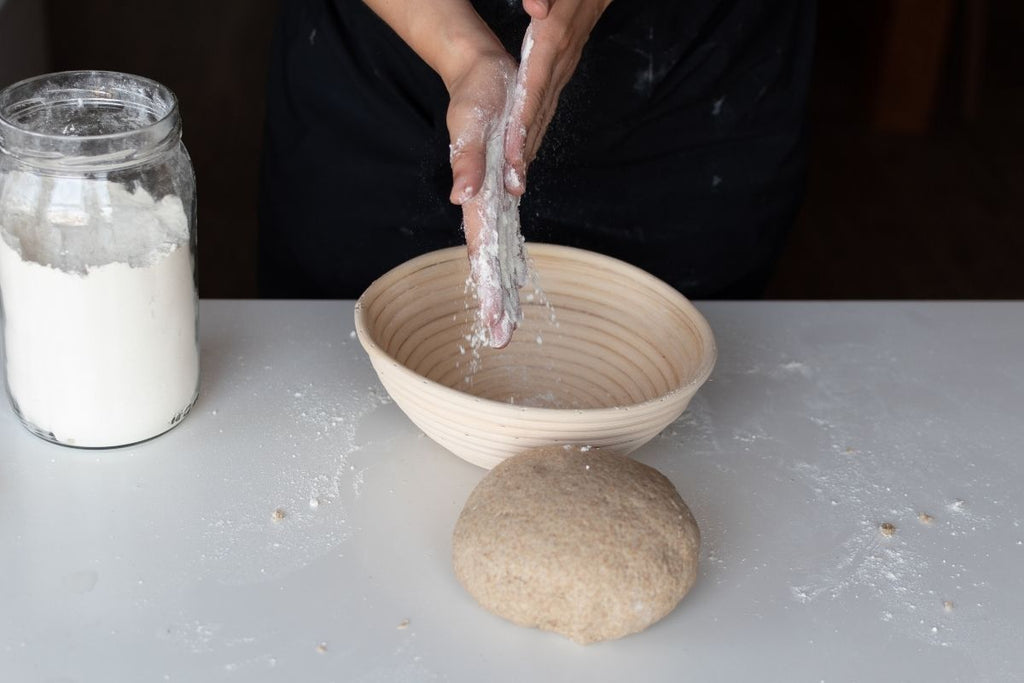 How to prep banneton for sourdough bread