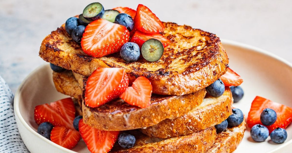 Sourdough French toast with berries