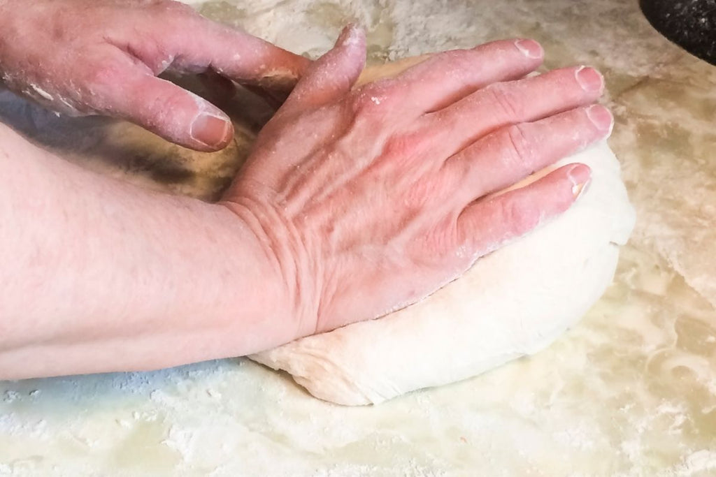 how to hand knead dough
