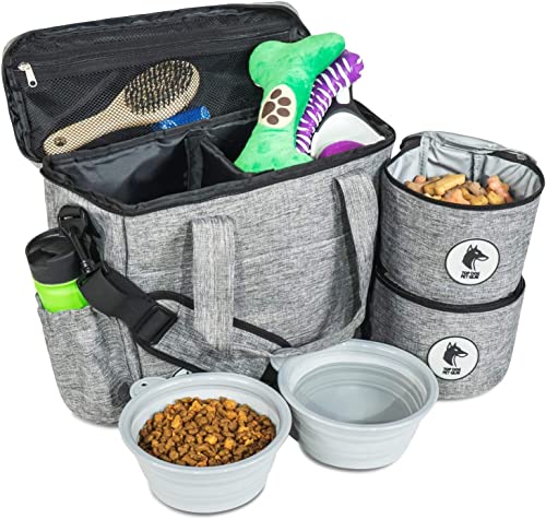 Top Dog Pet Gear Top Dog Travel Bag  Airline Approved Travel Set for Dogs  Stores All