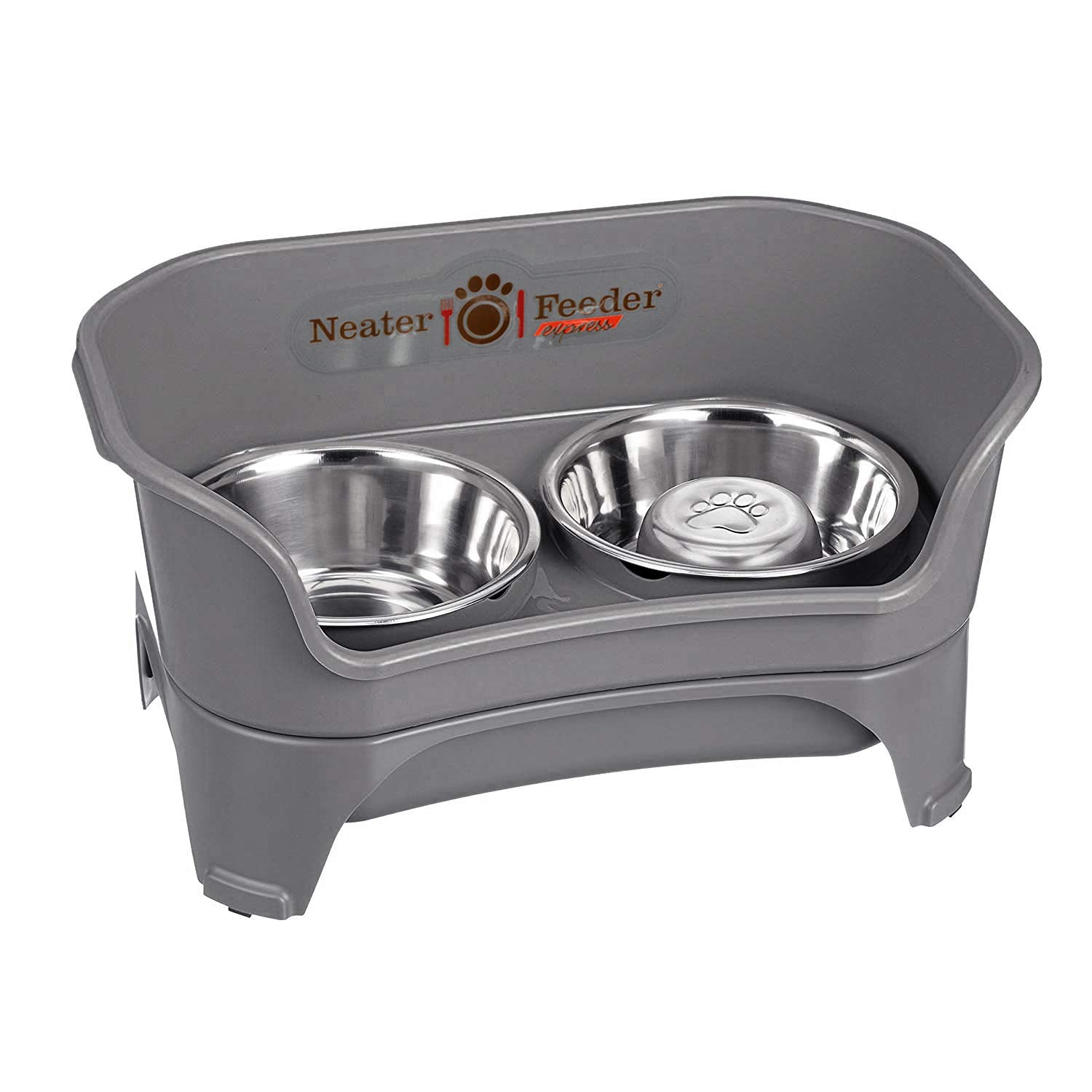 Neater Pets Slow Feeder | 6 Cup Large Gunmetal Grey 7.5 height