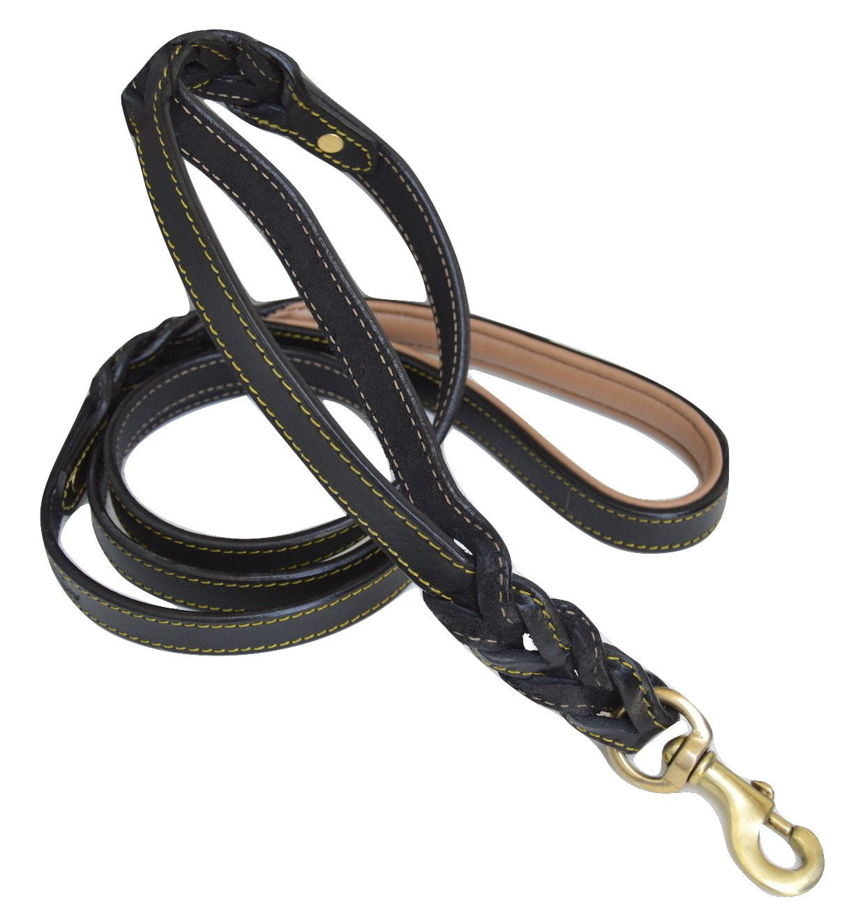 Leather Dog Leash 6 ft Leather Dog Training Leash Pet Braided Dog Leas –  PETOLY