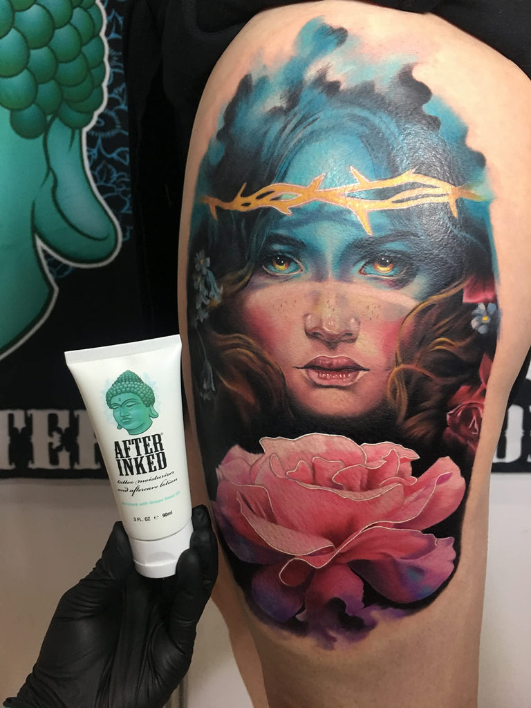 After Inked Tattoo Moisturizer  Aftercare Lotion Vegan Tattoo Aftercare  Cream Enriched with Grape Seed Oil Tattoo Balm Tattoo Kit Essentials  3   Imported Products from USA  iBhejo