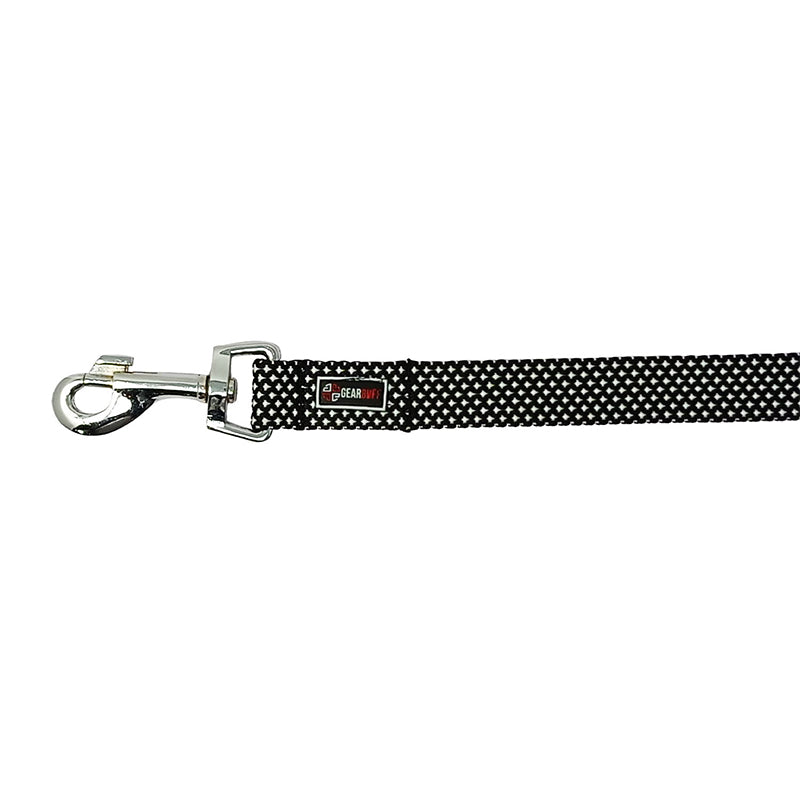 GEARBUFF Club Padded Leash for Dogs , White & Black