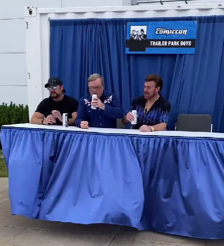 Trailer Park Boys: Ricky, Julien and Bubbles enjoying Engage: Galaxy Class Ale