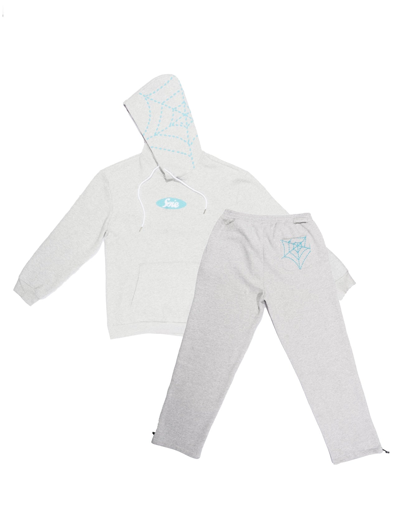 Caine Outline Sword Logo Heather Grey Sweatsuit