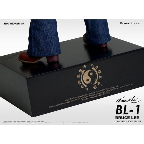 Enterbay Bruce Lee Black Label Statue Lef Back
