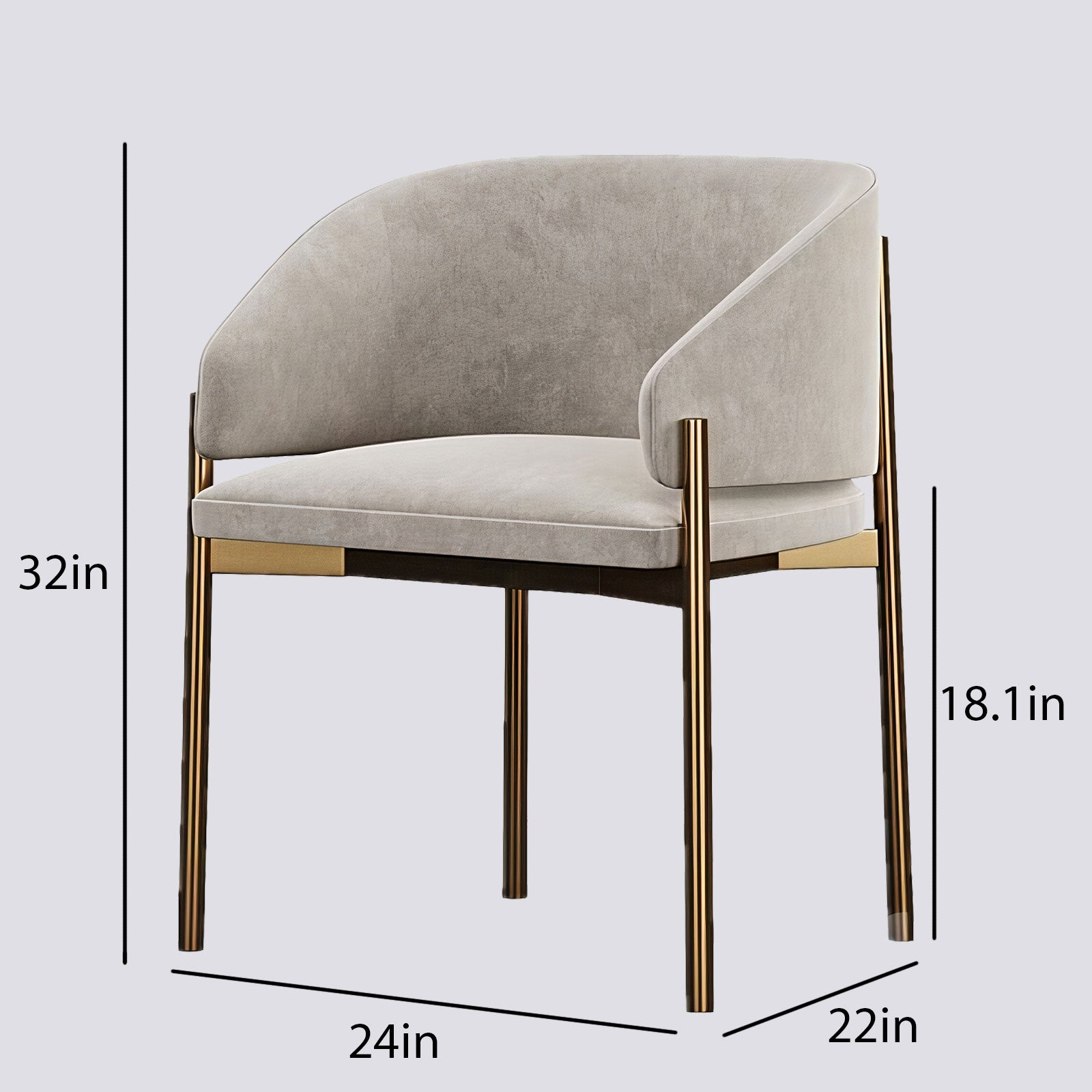 Velvet Fabric Dining Chair