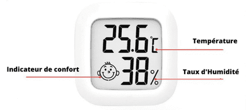 Thermomètre et hygromètre - Mesure la température et l'humidité