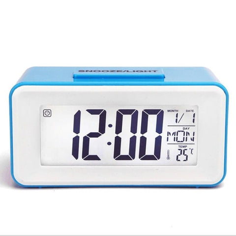 Thermomètre Intérieur Bleu Avec Horloge