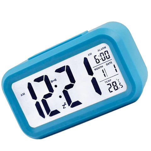 Thermomètre Intérieur Bleu Avec Horloge