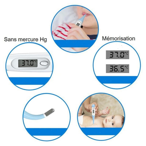 Thermomètre médical en verre au mercure précis Température