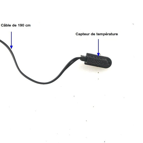 Thermometre interieur extérieur pour voiture LCD retroeclairage bleu