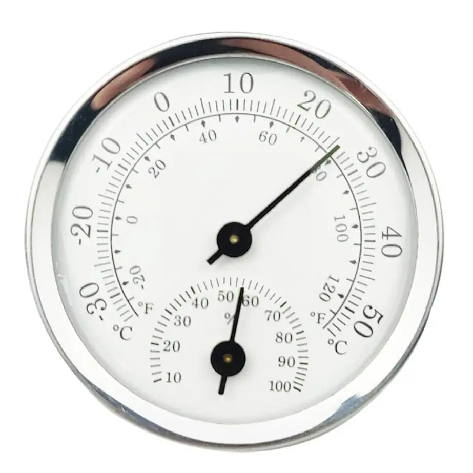 Thermomètre Mural Intérieur, Thermomètre Analogique, Thermomètre Hygromètre  Intérieur, Thermometre Interieur Design, 13Cm Dia[H781]